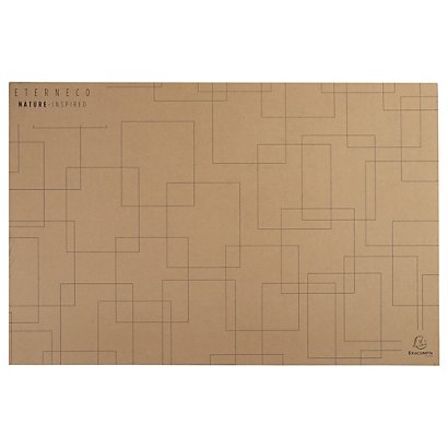 EXACOMPTA Sous-mains en carton Eterneco - Brun motifs géométriques - 1
