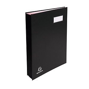 Exacompta Manager Libro firma Formato A4 150 fogli 20 scomparti PVC Nero