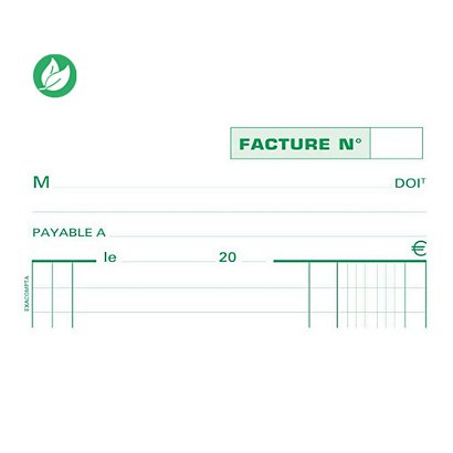 Exacompta Manifold FACTURES - 10,5 x 13,5 cm - 50 feuilles autocopiantes 2 exemplaires - 1