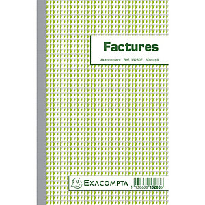 EXACOMPTA Manifold Factures 21x13,5cm 50 feuillets dupli auocopiants