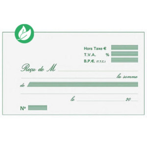 Exacompta Manifold Reçus avec TVA - 10,5 x 18 cm - 50 feuilles autocopiantes 2 exemplaires Exacompta Manifold Reçus avec TVA - 10,5 x 18 cm - 50 feuilles autocopiantes 2 exemplaires