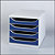 Exacompta Module de classement Big Box 4 tiroirs - corps gris - tiroirs bleu - 2