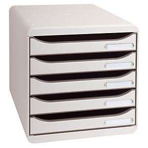 Exacompta Module de classement Big Box 5 tiroirs - corps et tiroirs gris Exacompta Module de classement Big Box 5 tiroirs - corps et tiroirs gris