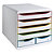 EXACOMPTA Module de classement Big Box Maxi 6 tiroirs Black Office - Blanc/arlequin - 3