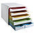 EXACOMPTA Module de classement Big Box Maxi 6 tiroirs Black Office - Blanc/arlequin - 5