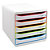 EXACOMPTA Module de classement Big Box Plus 5 tiroirs Black Office - Blanc/arlequin - 2