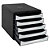 EXACOMPTA Module de classement Big Box Plus 5 tiroirs Glossy - Blanc brillant - 3