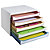 EXACOMPTA Module de classement Big Box Plus horizon 5 tiroirs Black Office - Blanc/arlequin - 5