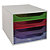 EXACOMPTA Module de classement Ecobox Office 4 tiroirs - Palette de 32 pièces assorties - Couleurs assorties - 2