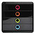 EXACOMPTA Module de classement Pop-Box 4 tiroirs Black Office - Noir/arlequin - 2