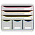 EXACOMPTA Module de classement Storebox 6 tiroirs Black Office - Blanc/arlequin - 1