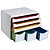 EXACOMPTA Module de classement Storebox 6 tiroirs Black Office - Blanc/arlequin - 4