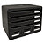 EXACOMPTA Module de classement Storebox 7 tiroirs Glossy - Noir brillant - 2