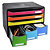 EXACOMPTA module de classement à tiroirs Store-Box, 6 tiroirs format à l'talienne A4+ - Noir/Arlequin - 5
