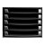 Exacompta Module à tiroirs A4 THE BOX Ecoblack, 5 tiroirs à ouverture, monobloc, 387 x 284 x 218 mm, noir - 1