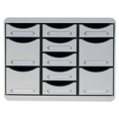 EXACOMPTA Moule de classement Storebox Multi 11 tiroirs Office - Gris lumière - 1