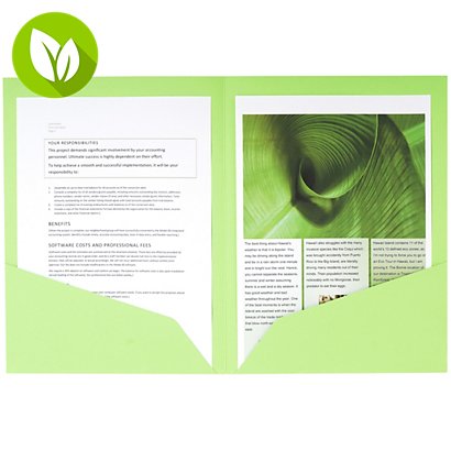 Exacompta Nature Future® Carpeta de bolsillo en cartón prensado de 240 x 320 mm para 80 hojas A4, paquete de 25 en colores variados - 1