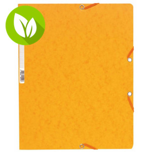 Exacompta Nature Future® Carpeta con cierre elástico sin solapas en cartón prensado de 250 hojas tamaño A4 de 240 x 320 mm, amarillo