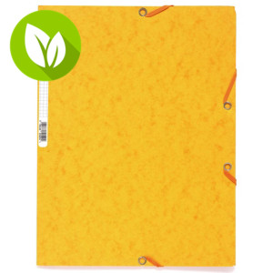 Exacompta Nature Future® Carpeta de gomas, A4, 3 solapas, 250 hojas, cartón prensado, amarillo