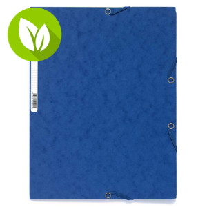 Exacompta Nature Future® Carpeta de gomas, A4, 3 solapas, 250 hojas, cartón prensado, azul