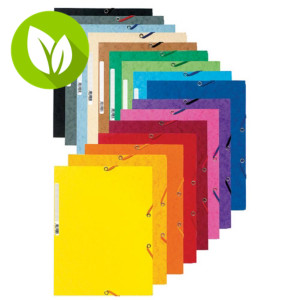 Exacompta Nature Future® Carpeta de gomas, A4, 3 solapas, 250 hojas, cartón prensado, colores surtidos