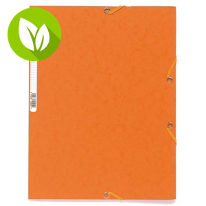 Exacompta Nature Future® Carpeta de gomas, A4, 3 solapas, 250 hojas, cartón prensado, naranja