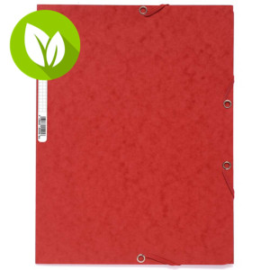 Exacompta Nature Future® Carpeta de gomas, A4, 3 solapas, 250 hojas, cartón prensado, rojo