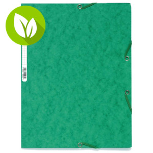 Exacompta Nature Future® Carpeta de gomas, A4, 3 solapas, 250 hojas, cartón prensado, verde