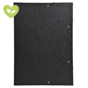 Exacompta Nature Future® Cartellina a 3 lembi con elastico, Formato A3, 200 fogli, Cartoncino da 600 g/m², Nero Exacompta Nature Future® Cartellina a 3 lembi con elastico, Formato A3, 200 fogli, Cartoncino da 600 g/m², Nero