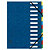 Exacompta Nature Future® Harmonika® Clasificador con compartimentos con lomo expansible y ventanas troqueladas tamaño A4 600 hojas 12 compartimentos de 240 x 320 mm en cartón prensado azul - 1