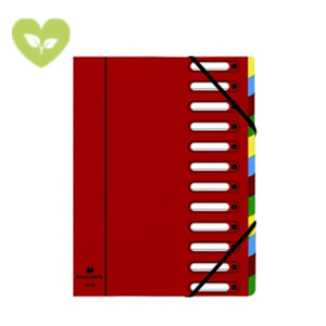 Exacompta Nature Future® Harmonika® Raccoglitore a scomparti con Dorso espandibile e Finestre incorporate Formato A4 Capacità 600 fogli 12 scomparti 240 x 320 mm Cartoncino Rosso Exacompta Nature Future® Harmonika® Raccoglitore a scomparti con Dorso espandibile e Finestre incorporate Formato A4 Capacità 600 fogli 12 scomparti 240 x 320 mm Cartoncino Rosso