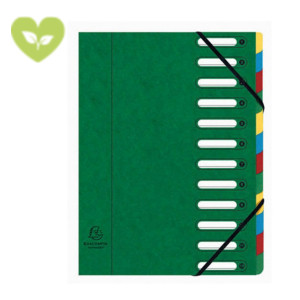 Exacompta Nature Future® Harmonika® Raccoglitore a scomparti con Dorso espandibile e Finestre incorporate Formato A4 Capacità 600 fogli 12 scomparti 240 x 320 mm Cartoncino Verde Exacompta Nature Future® Harmonika® Raccoglitore a scomparti con Dorso espandibile e Finestre incorporate Formato A4 Capacità 600 fogli 12 scomparti 240 x 320 mm Cartoncino Verde