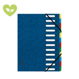 Exacompta Nature Future® Harmonika® Raccoglitore a scomparti con Dorso espandibile e Finestrelle incorporate Formato A4 Capacità 600 fogli 12 scomparti 240 x 320 mm Cartoncino Blu Exacompta Nature Future® Harmonika® Raccoglitore a scomparti con Dorso espandibile e Finestrelle incorporate Formato A4 Capacità 600 fogli 12 scomparti 240 x 320 mm Cartoncino Blu