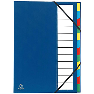 Exacompta Nature Future® Ordonator® Clasificador con lomo expansible tamaño A4 de 600 hojas 12 compartimentos de 235 x 335 mm en polipropileno azul Exacompta Nature Future® Ordonator® Clasificador con lomo expansible tamaño A4 de 600 hojas 12 compartimentos de 235 x 335 mm en polipropileno azul