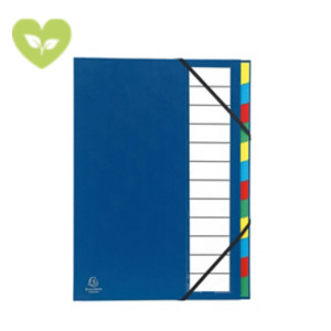 Exacompta Nature Future® Ordonator® Raccoglitore a scomparti con Dorso espandibile Formato A4 Capacità 600 fogli 12 scomparti 235 x 335 mm Polipropilene Blu Exacompta Nature Future® Ordonator® Raccoglitore a scomparti con Dorso espandibile Formato A4 Capacità 600 fogli 12 scomparti 235 x 335 mm Polipropilene Blu