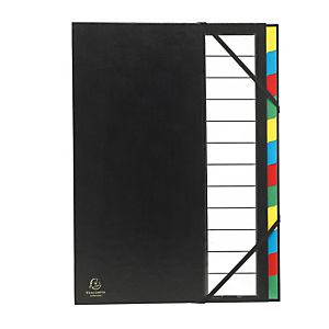 Exacompta Nature Future® Ordonator® Raccoglitori a scomparto con Dorso espandibile Formato A4 Capacità 600 fogli 12 scomparti 235 x 335 mm Polipropilene Nero Exacompta Nature Future® Ordonator® Raccoglitori a scomparto con Dorso espandibile Formato A4 Capacità 600 fogli 12 scomparti 235 x 335 mm Polipropilene Nero