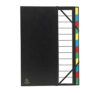 Exacompta Nature Future® Ordonator® Raccoglitori a scomparto con Dorso espandibile Formato A4 Capacità 600 fogli 12 scomparti 235 x 335 mm Polipropilene Nero Exacompta Nature Future® Ordonator® Raccoglitori a scomparto con Dorso espandibile Formato A4 Capacità 600 fogli 12 scomparti 235 x 335 mm Polipropilene Nero