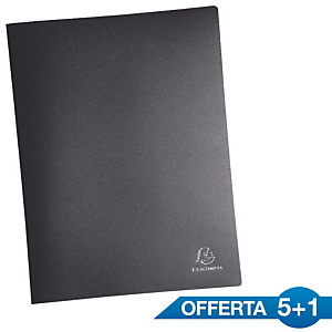 Exacompta OFFERTA 5+1: Portalistini - 40 buste - Colore nero Exacompta OFFERTA 5+1: Portalistini - 40 buste - Colore nero