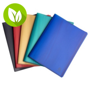 EXACOMPTA Opak Carpeta de fundas A4, 100 fundas rugosas recicladas, cubierta flexible suave reciclada, colores surtidos EXACOMPTA Opak Carpeta de fundas A4, 100 fundas rugosas recicladas, cubierta flexible suave reciclada, colores surtidos