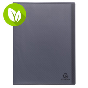 EXACOMPTA Opak Carpeta de fundas A4, 50 fundas rugosas recicladas, cubierta flexible suave reciclada, negro EXACOMPTA Opak Carpeta de fundas A4, 50 fundas rugosas recicladas, cubierta flexible suave reciclada, negro