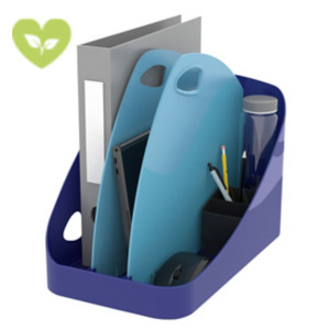 EXACOMPTA Organizer da scrivania con maniglie Flex-Box, Linea Bee Blue, A4+, PS riciclato, Blu Navy/Azzurro EXACOMPTA Organizer da scrivania con maniglie Flex-Box, Linea Bee Blue, A4+, PS riciclato, Blu Navy/Azzurro