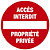 EXACOMPTA Panneau polypropylène non adhésif Accès interdit propriété privée polypropylène 30 cm - Rouge - 1