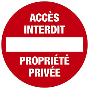 EXACOMPTA Panneau polypropylène non adhésif Accès interdit propriété privée polypropylène 30 cm - Rouge
