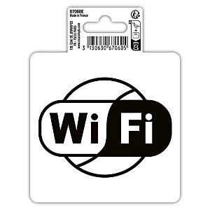EXACOMPTA Panneau PVC adhésif antidérapant Wifi 10 cm - Noir