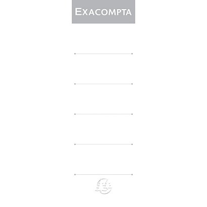 EXACOMPTA Paquet 10 étiquettes classeur a levier dos de 80mm - Blanc