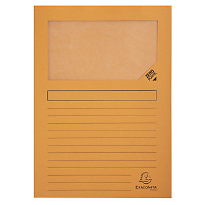EXACOMPTA Paquet de 100 chemises à fenetre Forever - 22x31cm - Orange