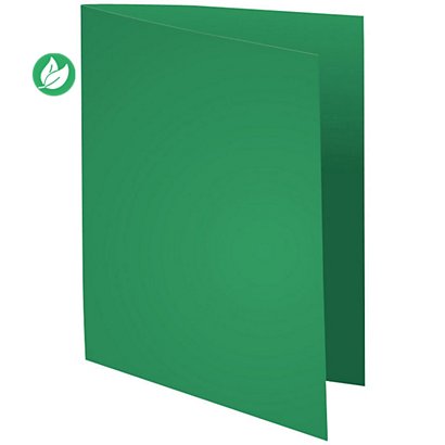 Exacompta Paquet de 100 chemises Flash 220 teintes vives vert foncé, format 320x24 cm - 1