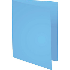 EXACOMPTA Paquet de 100 chemises FOREVER en carte recyclée 220 g. Coloris bleu foncé