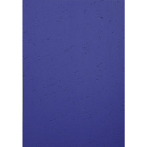 EXACOMPTA Paquet de 100 couvertures Grain cuir pour reliure A4 - Bleu foncé
