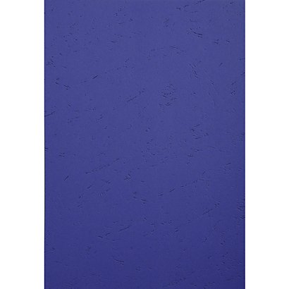 EXACOMPTA Paquet de 100 couvertures Grain cuir pour reliure A4 - Bleu foncé - 1